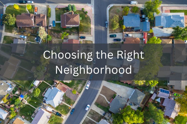 Choosing a neighborhood